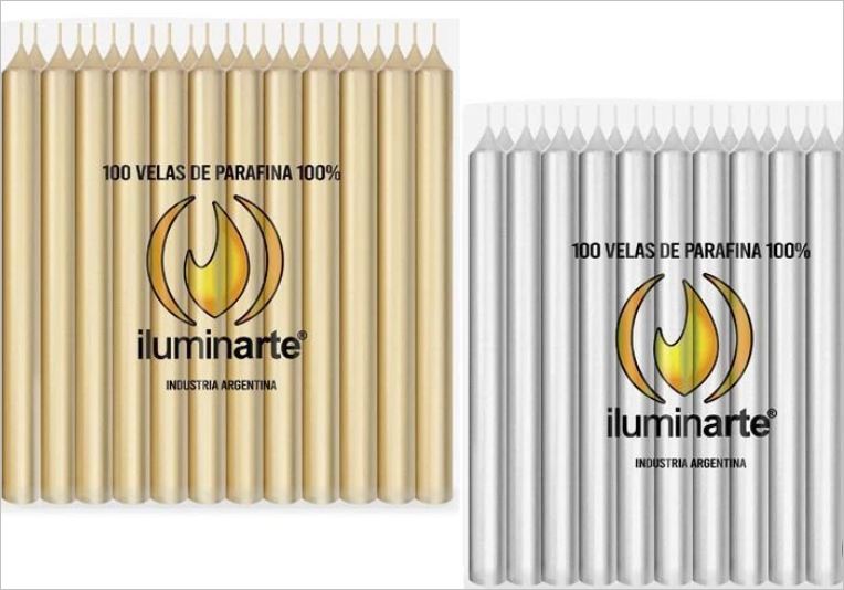 VELA LARGA ORO/PLATA X100U