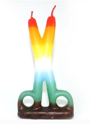 VELA TIJERA 7COL.14.5X8CM