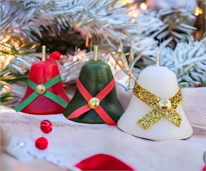 VELA NAVIDENA CAMPANITA  1 5.5 x 6.5 cm