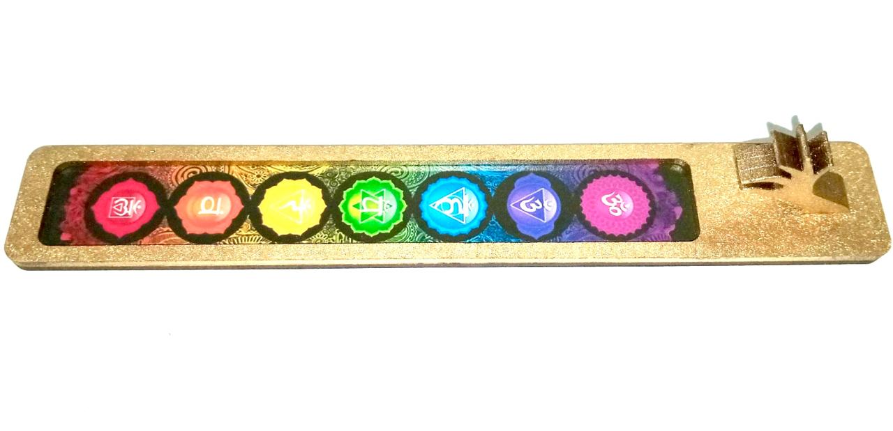 PORTA SAHUMERIO PLANO CON ALZADA 7 CHAKRAS