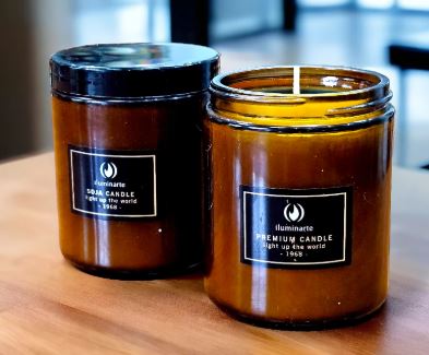 VELA FRASCO SOJA AMBAR GRANDE